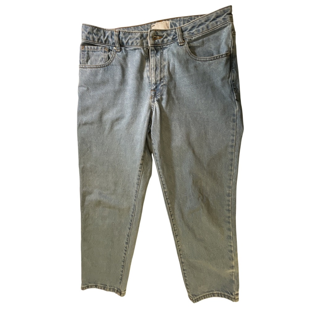 ASOS DESIGN Light Wash Straight Leg Denim Jeans Mens W32 L30 Blue Cotton‎